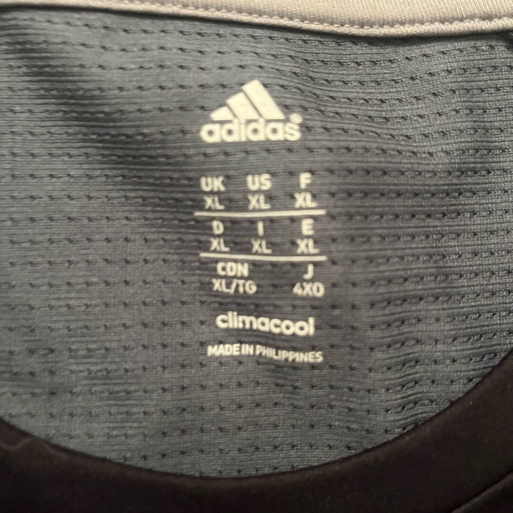 Adidas Men's Black and Gray Tee - Picture 2 of 3